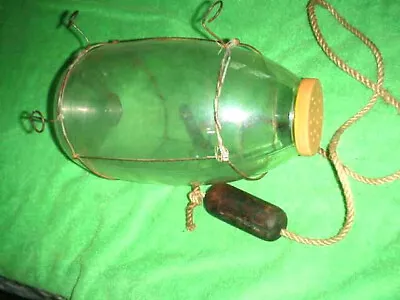 Vtg Antique Old Original C. F. Orvis Embossed Glass Jar Bottle Minnow Fish Trap • $54.88