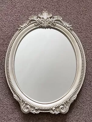 Laura Ashley Classic Patricia Footed Mirror In Silver Coloured Frame • £20