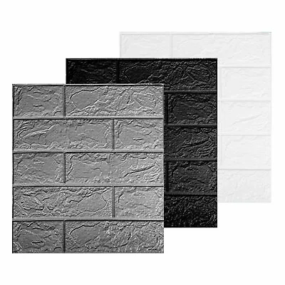 $10.95 • Buy 10pcs 3D Foam Brick Wall Panels Self-adhesive Wall Sticker Waterproof Wallpaper