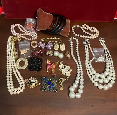 Vintage & Modern Costume Craft Jewelry Lot Signed Whiting & Davis Some Damaged • $20