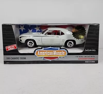 ERTL American Muscle White 1969 Camaro SS396 1:18 Scale Diecast Cannadays Hobby • $29.99