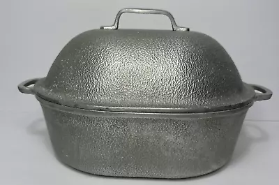 VTG Silver Seal Aluminum Roaster Dutch Oven Cookware Pot Lid Metal Craft USA • $22