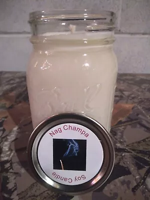 Nag Champa  | Strong Scented | Soy Candle | 16 Oz. Jar | Homemade • $16.99