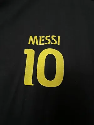FCB BARCELONA  MESSI #10 T-Shirt Fan JerseySize Large Red Tee NEW • $9