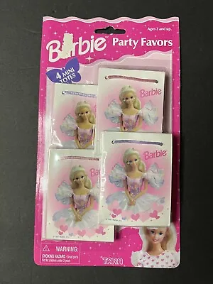 Vintage 1997 Barbie Birthday Party Favors Mattel 4 Mini Totes Bags • $11.99