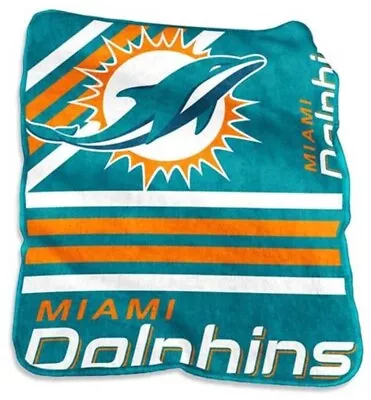 Miami Dolphins NFL 50  X 60  Raschel Throw Blanket - W8440852789 • $58.95