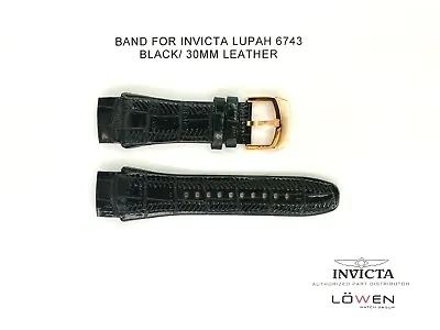 Authentic Invicta Lupah 6743 Black Leather 30MM Watch Band • $29.95