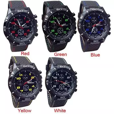 Quartz Analog Watch Men Military Watches Sport Wristwatch Silicone Fashion Hours • $4.52