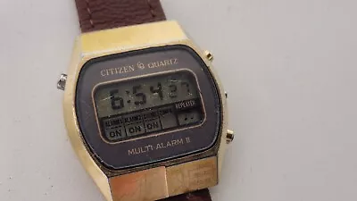 Vintage Citizen Digital Quartz Multi Alarm Ii Watch 40-1528 Made In Japan • $9