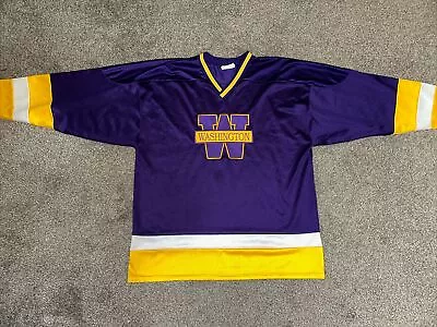 Washington Huskies Vintage Hockey Jersey XL • $69.99