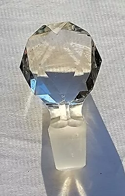 Vintage Faceted Crystal Or Glass Bottle Replacement Stopper Top ONLY #37 • $5