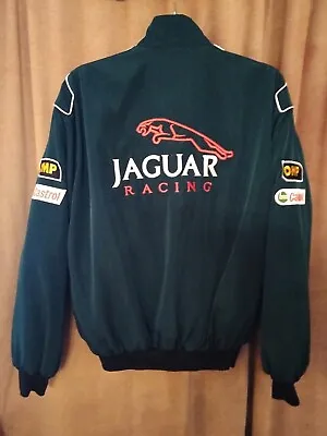 Vintage Jaguar F1 Pit-Crew Racing-Green Bomber Jacket Size Large. Immaculate. • £145