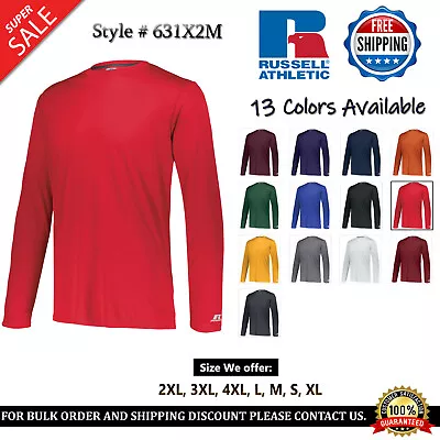 Russell Athletic Men's Dri-Power Core Performance Long Sleeves T-Shirt 631X2M • $19.64