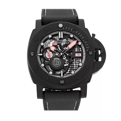 Panerai Submersible S Brabus Black Ops Auto Carbotech Mens Strap Watch PAM 1240 • $49950