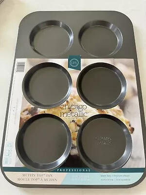 Chicago Metallic 16640 Muffin/Cupcake Pan Standard Grey 6-Cup Muffin Top Pan ... • $11.99