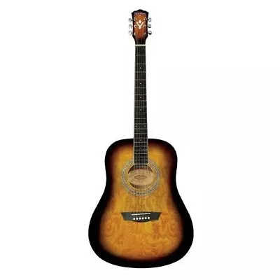 Washburn Premium Acoustic Guitar Pack Quilted Maple Top Vintage Tobacco Burst • $149.99