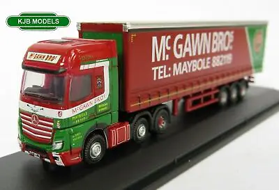 BNIB N GAUGE OXFORD 1:148 NMB007 Mercedes Actros Curtainside McGawn Bros Lorry • £20.50