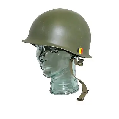 Genuine Belgian Army Surplus M1 Helmet With Cover Jigsaw Camo • £34.99