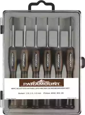 Paramount 6-Piece Screwdriver Set: #000 #00 #0 Phillips & 2 2.5 3mm Slotted • $16