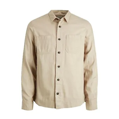 Jack & Jones Mens Soft Cotton Comfort Fit Twill Logan Autumn Solid Shirt • £38.99