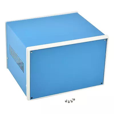 Fielect Electronic Enclosure Project Box Blue Metal Project Enclosure DIY Case E • $30.73