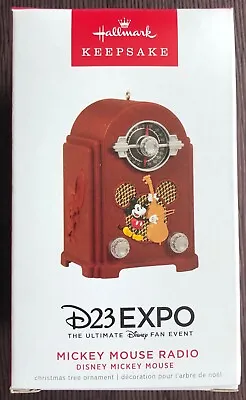 Hallmark Disney Mickey Mouse Radio Ornament D23 Expo 2022 LE 900 Lights & Sounds • $45.93