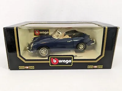 Bburago Diamonds 1/18 1961 Porsche 356B Cabriolet Die-cast Car In Blue Cod.3051 • $44.20