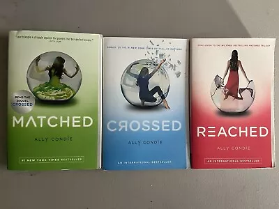 Allie Condie 3 Book Lot Matched Trilogy Crossed Reached Trade Paperback 1-3 • $12.99