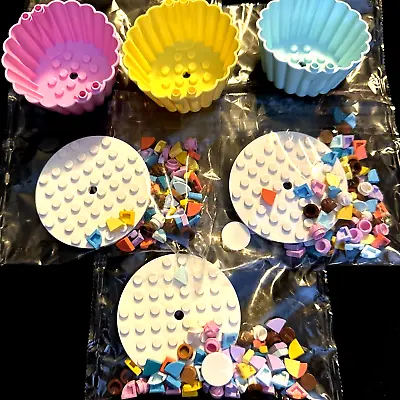 Lot Of 3 LEGO DOTS Creative Party Cupcake Replacement Parts (NO Stickers) Sealed • $8.99