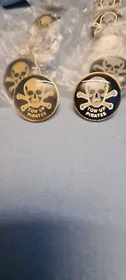 10 Of LotTon Up Piratesace Cafe59 Clubrockers Motorcycle Jacket Badges • £10