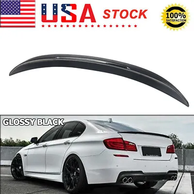 For 10-16 BMW F10 5 Series 535i 528i Trunk Lip Rear Glossy Black M5 Spoiler Wing • $82.98