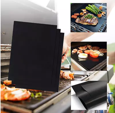 Reusable BBQ Grill Mat Bake Sheet Resistant Teflon Meat Non-Stick Barbecue Mat • $8.45