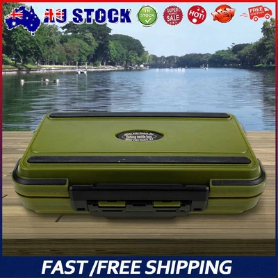 $18.39 • Buy Plastic Fishing Accessory Box Double-Sided Fishing Toolbox Dividers Fishing Gear