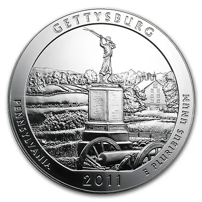 2011 5 Oz Silver ATB Gettysburg National Military Park PA • $236.26