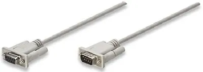 15' DB9 (9-pin) Male To DB9 (9-pin) Female Serial Cable RS232 422 485 • $3.95