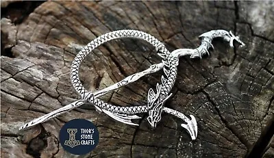 Viking Dragon Hairclip Barrette Hair Pin Skyrim Game Of Thrones The Witcher Gift • £16.95