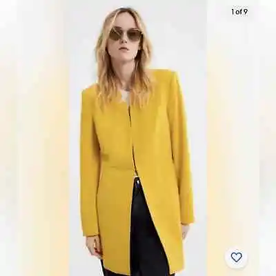 $42 • Buy Zara Dark Yellow Jacket Long NWOT Size Small