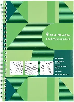 Collins Weekly Notebook Diary Colplan A5 Size 2024 With Notes Page 61 • £3.99