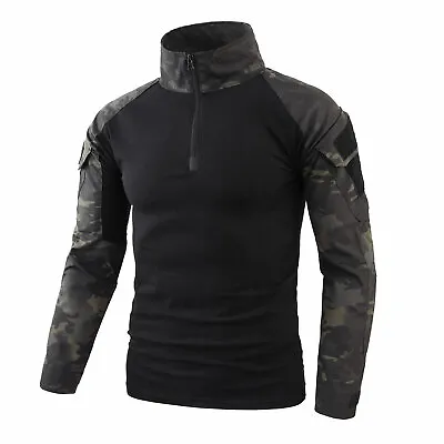 US Army Men's Long Sleeve Shirt Combat Airsoft Tactical Military T-Shirt Hiking • $27.99