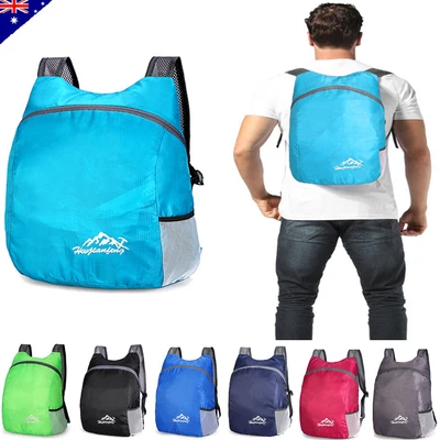 $9.99 • Buy Lightweight Backpack Foldable Waterproof Daypack Travel Camping Pack Sports Bag