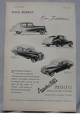 1954 Vanden Plas Princess Original Advert • $7.66