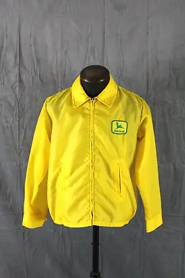 Vintage John Deere Jacket - Windbreaker In Yellow - Men's Small • $118.03