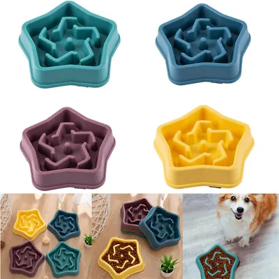£6.11 • Buy Pet Puzzle Bowls Feeder Dog Bowl Slow Feeder Anti Slip Cat Puppy Feeding Dish