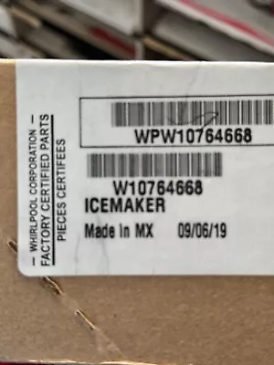 BRAND NEW OEM Whirlpool WPW10764668 Ice Maker • $85