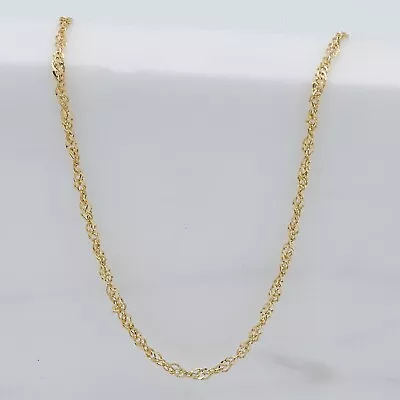 375 9ct Yellow Gold 2mm Singapore Link Chain 16  18  20  22  24  Brand New • £52.29