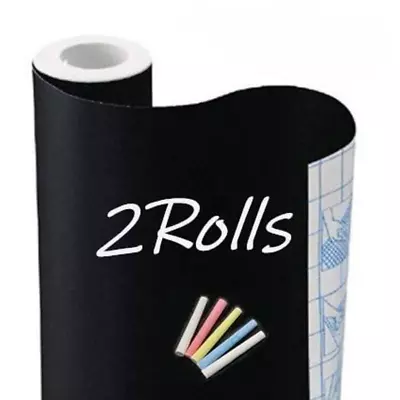 Chalkboard Contact Paper Decal Wall Sticker Adhesive 18 In. × 6.6 Ft. Black  • $25.75