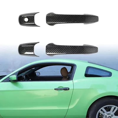 For Ford Mustang 2004-2014 Carbon Fiber Door Handle Decor Cover Trim Accessories • $12.99