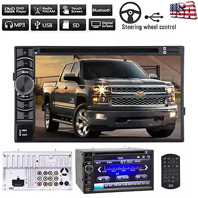 For Chevrolet Silverado 2Din 6.2  Car Stereo DVD CD Touchscreen HD Player Radio • $90.60