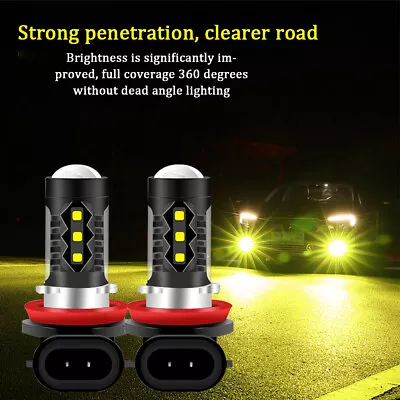 For Honda Civic 2006-2019 LED JDM Golden Yellow H8 H11 Fog Driving Light Bulbs • $10.39