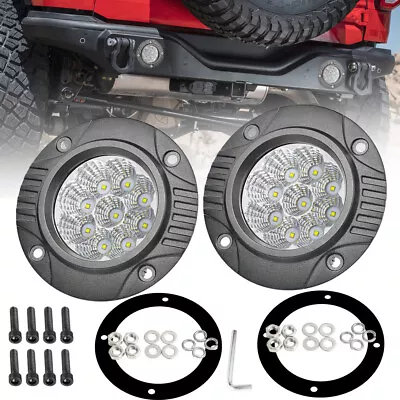 2X 5  90W Flush Mount LED Work Light Bar Combo Round Driving Reverse OffRoad 4WD • $33.99